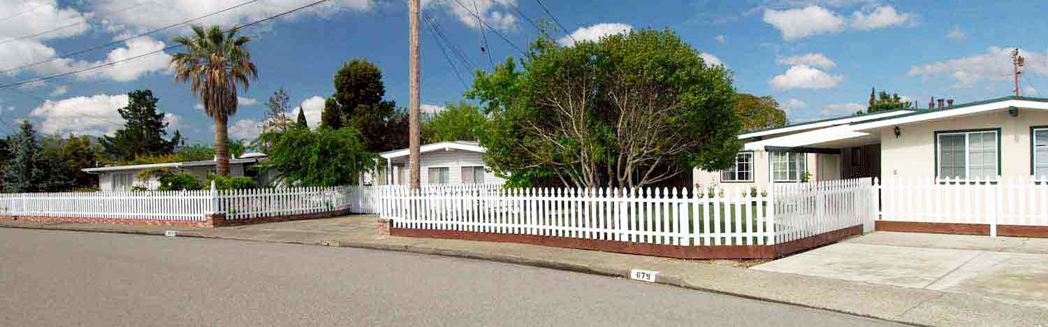 image of three houses